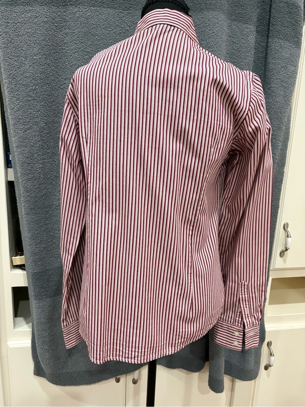 Cinch Women's Red and White Striped Button-Down Shirt - Picture 3 of 5